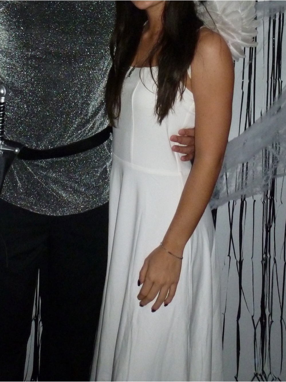 Amazon White Halter Neck Midi Dress - Picture 3 of 4